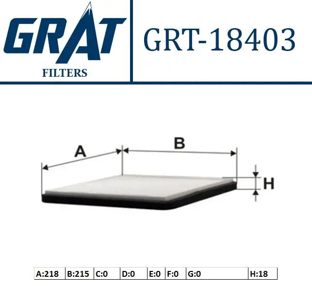 GRAT 18403 Polen Filtresi 8713947010