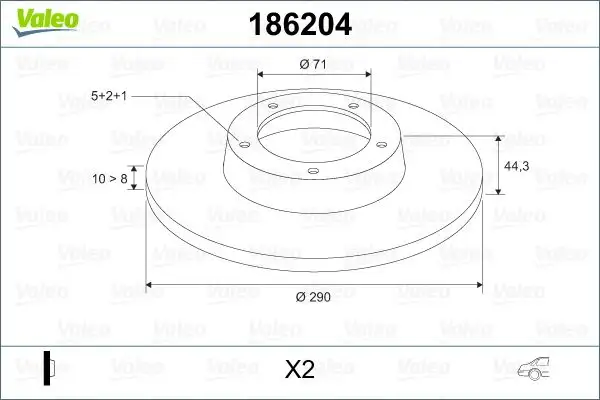 VALEO 186204 Arka Fren Diski