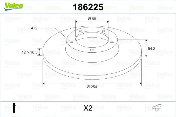 VALEO 186225 Arka Fren Diski 7701467306