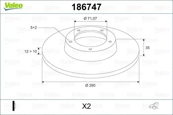 VALEO 186747 Arka Fren Diski 424972