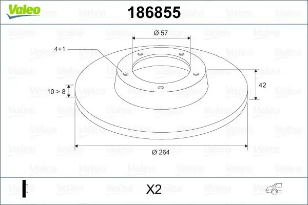 VALEO 186855 Arka Fren Diski 93176548
