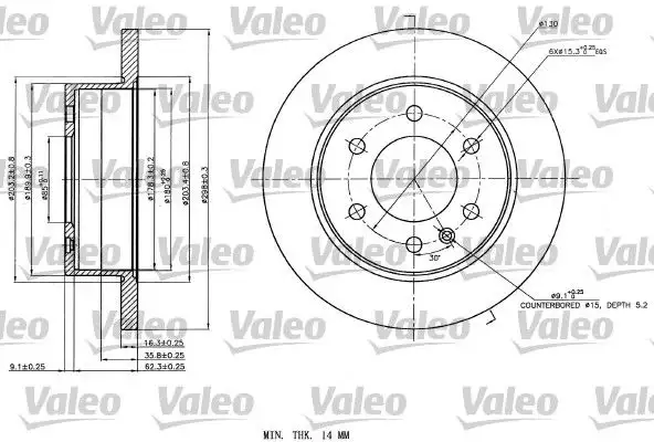 VALEO 187142 Arka Fren Diski A9064230012