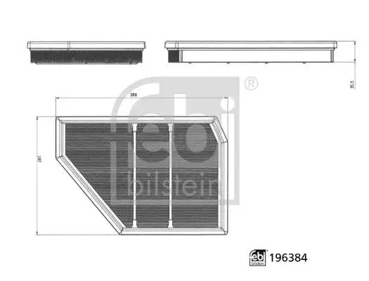 FEBI 196384 Hava Filtresi 13718091495
