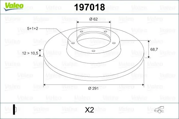 VALEO 197018 Arka Fren Diski