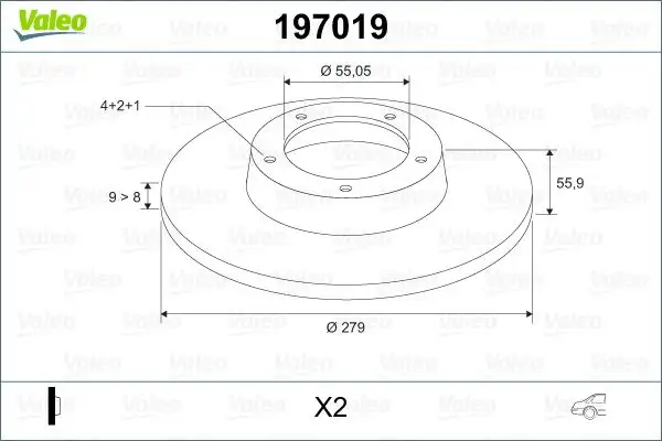 VALEO 197019 Arka Fren Diski 4243102081