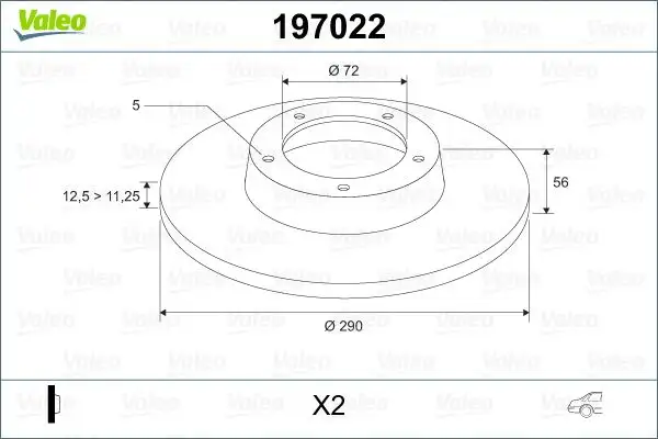VALEO 197022 Arka Fren Diski