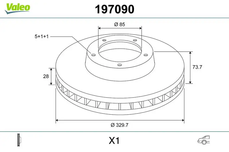 VALEO 197090 Arka Fren Diski