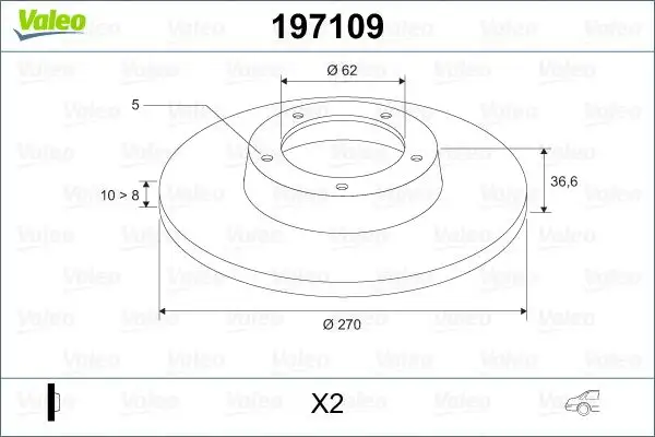 VALEO 197109 Arka Fren Diski 4243112280