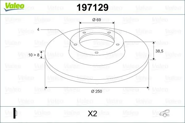 VALEO 197129 Arka Fren Diski