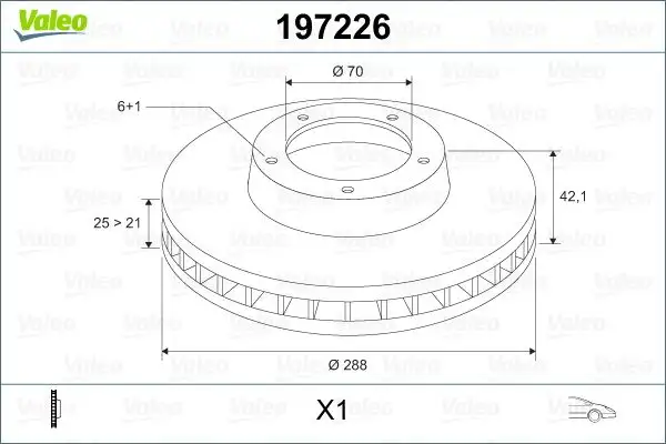 VALEO 197226 Ön Fren Diski