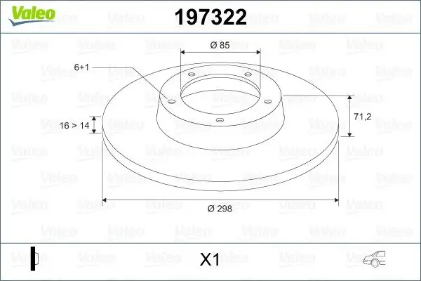 VALEO 197322 Arka Fren Diski A9064230012
