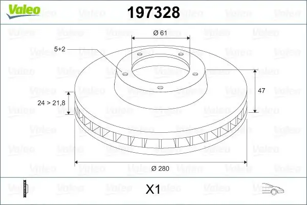 VALEO 197328 Ön Fren Diski 8200007121