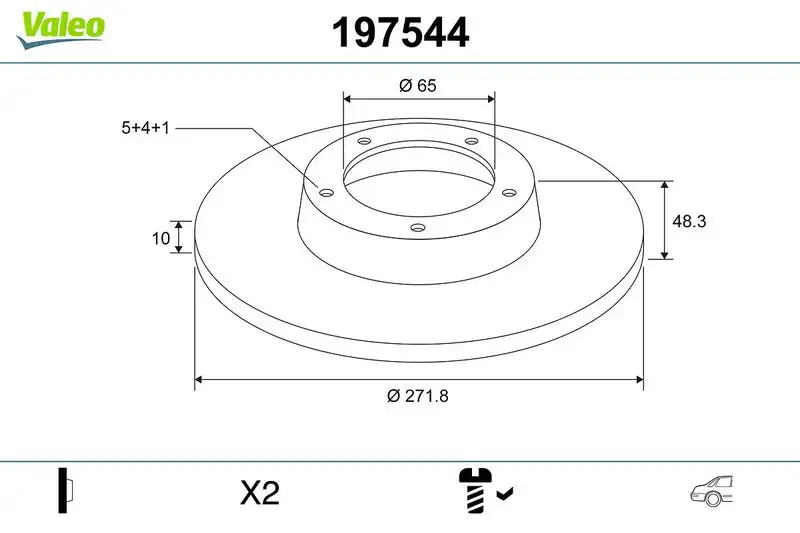VALEO 197544 Arka Fren Diski