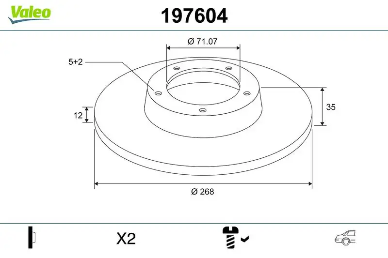 VALEO 197604 Arka Fren Diski 3642786