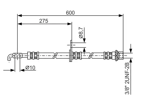 BOSCH 1987476246 Ön Fren Hortumu (Sol) 9008094200