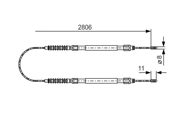 BOSCH 1987477262 El Fren Halatı (Arka) 4745V2