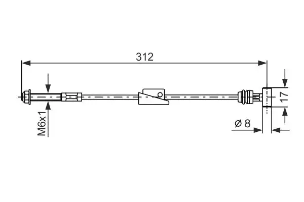BOSCH 1987477517 El Fren Halatı (Ön)