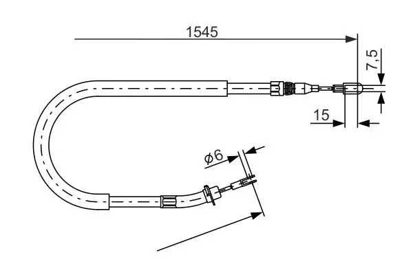 BOSCH 1987477857 El Fren Halatı (Arka) A9014202885