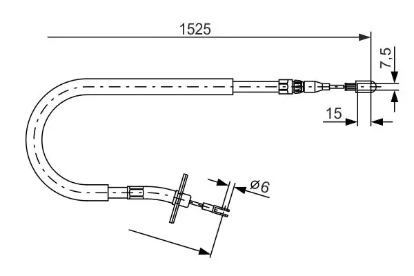 BOSCH 1987477858 El Fren Halatı (Arka Sol) A9044200185