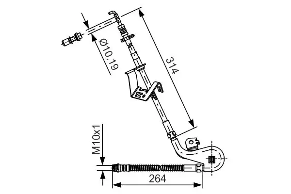 BOSCH 1987481427 Ön Fren Hortumu (Sol) 4806J3