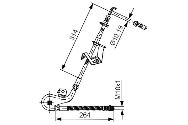 BOSCH 1987481428 Ön Fren Hortumu (Sağ) 4806J4