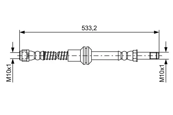 BOSCH 1987481609 Ön Fren Hortumu A2124200648