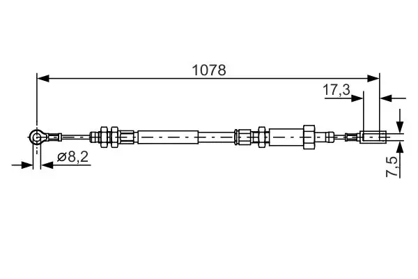 BOSCH 1987482002 El Fren Halatı (Ön) 4745V6