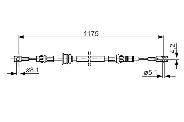 BOSCH 1987482012 El Fren Halatı (Ön)