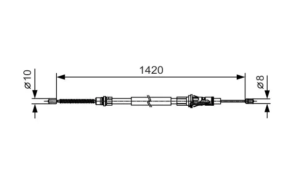 BOSCH 1987482013 El Fren Halatı (Arka) 7700311217