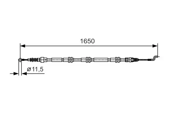 BOSCH 1987482016 El Fren Halatı (Arka) 7H1609701F