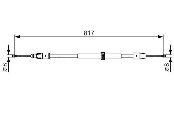 BOSCH 1987482024 El Fren Halatı (Arka) A1644202385