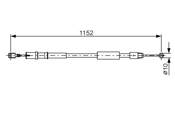 BOSCH 1987482025 El Fren Halatı (Arka Sağ) A6394270538