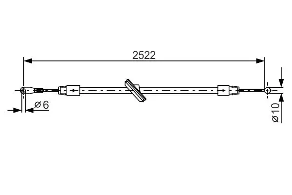 BOSCH 1987482029 El Fren Halatı (Ön) A9064202385