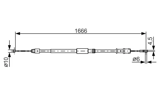 BOSCH 1987482032 El Fren Halatı (Arka)