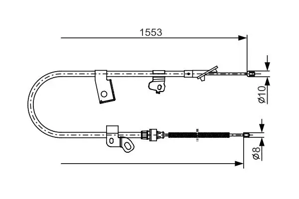 BOSCH 1987482156 El Fren Halatı (Arka Sağ) 464200D010