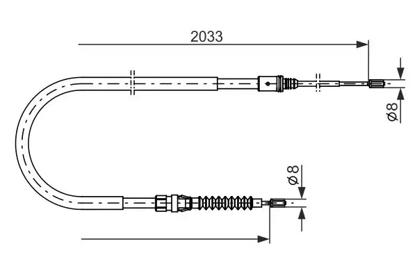 BOSCH 1987482190 El Fren Halatı (Arka) 474631