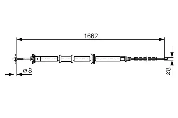 BOSCH 1987482206 El Fren Halatı (Arka Sol) 51784535