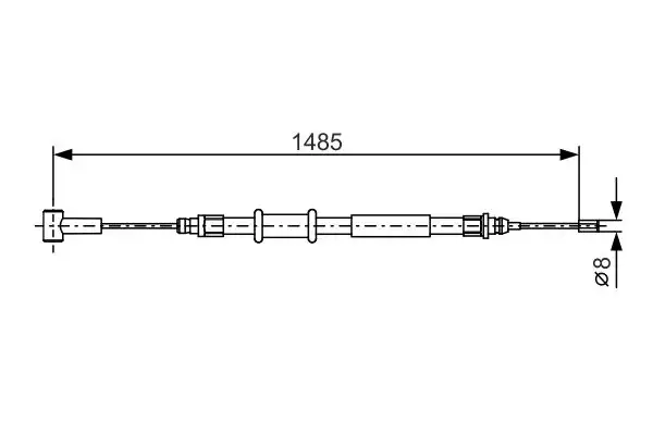 BOSCH 1987482214 El Fren Halatı (Arka) 474618