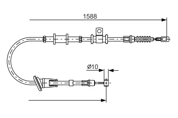 BOSCH 1987482246 El Fren Halatı (Arka Sağ) MR914269