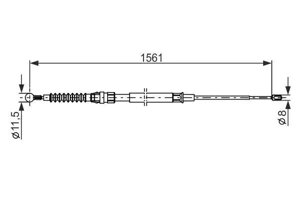 BOSCH 1987482264 El Fren Halatı (Arka) 1T0609721L