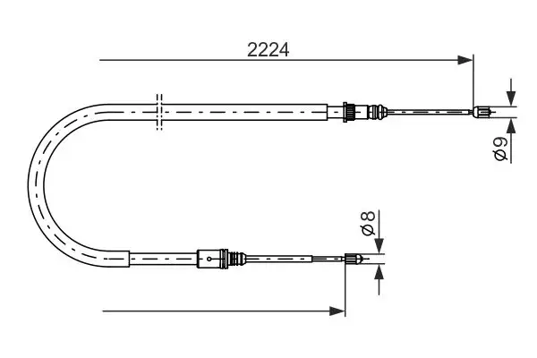 BOSCH 1987482303 El Fren Halatı (Arka) 365300001N