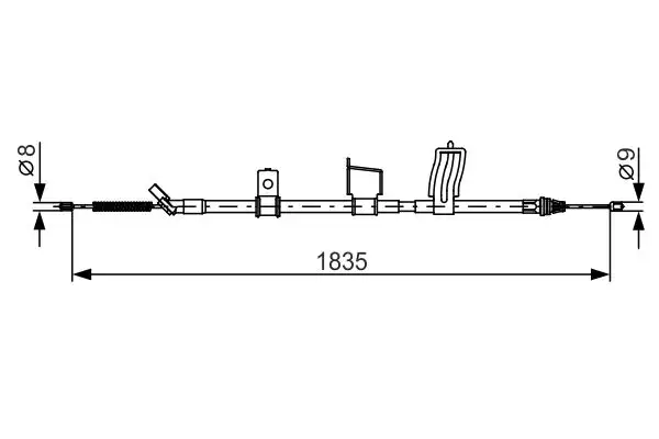 BOSCH 1987482341 El Fren Halatı (Arka) 36530EY10A