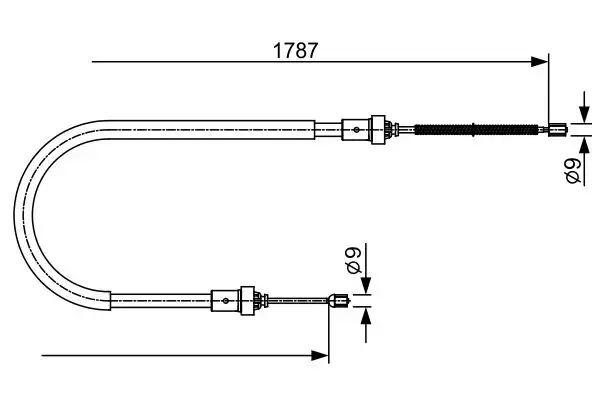 BOSCH 1987482410 El Fren Halatı (Arka) 8200820595