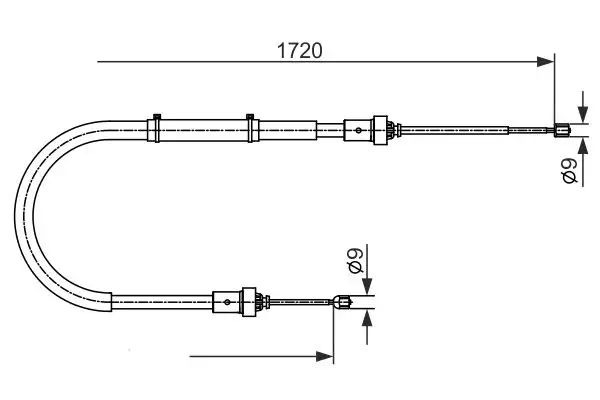 BOSCH 1987482411 El Fren Halatı (Arka) 8200855403