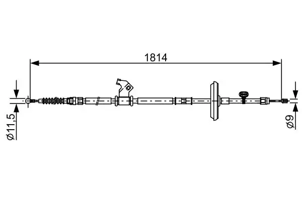 BOSCH 1987482502 El Fren Halatı (Arka Sağ) 13409697