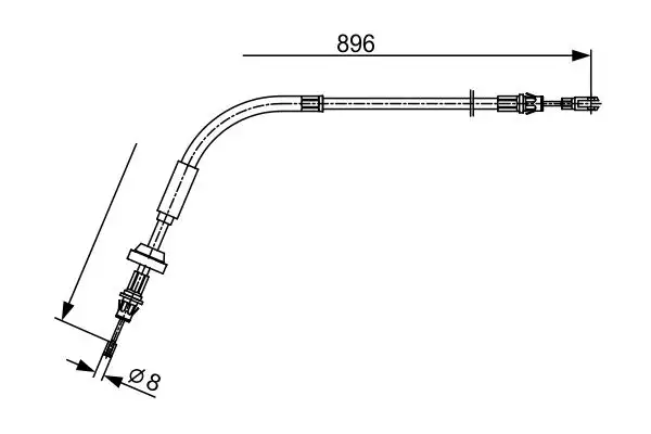 BOSCH 1987482543 El Fren Halatı (Ön) BK212853BC