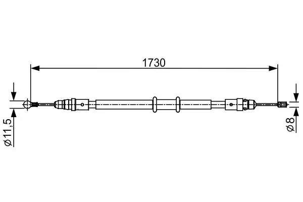 BOSCH 1987482549 El Fren Halatı (Arka) 364007808R