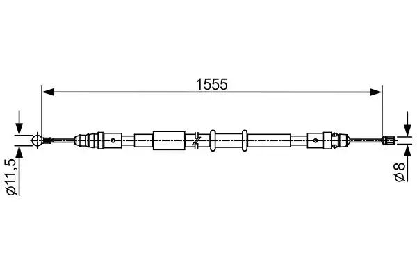 BOSCH 1987482552 El Fren Halatı (Arka) 364006372R