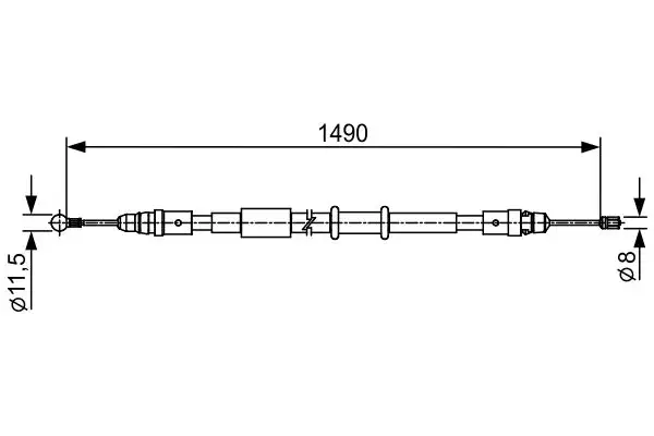 BOSCH 1987482553 El Fren Halatı (Arka) 8200727571