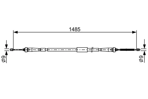 BOSCH 1987482637 El Fren Halatı (Arka Sol) 365311282R